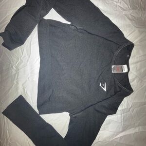 Gymshark cropped long sleeve work out top